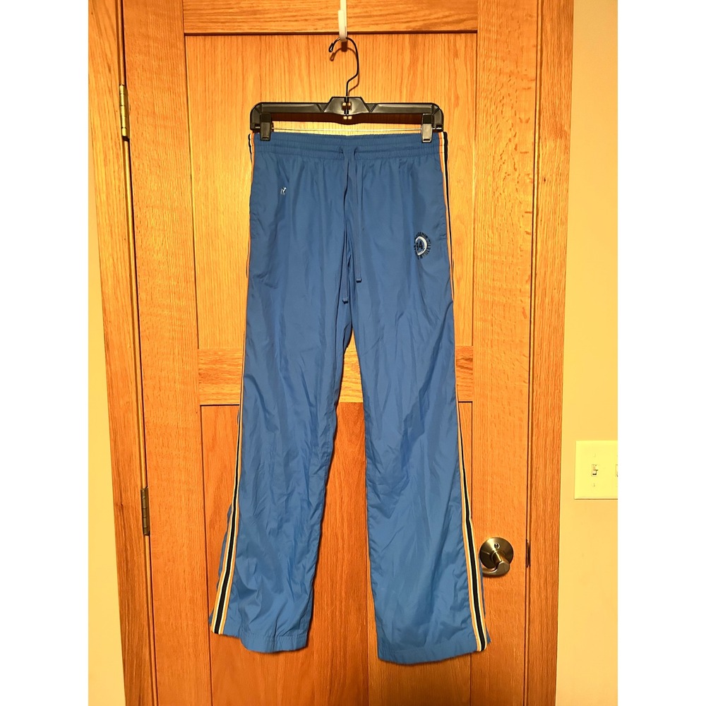 Vintage Y2K Old Navy Blue Track Pants Side Stripe Mesh Lined Low Waist Small